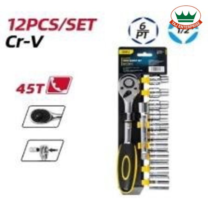 1/2" 12 Pcs Socket Set