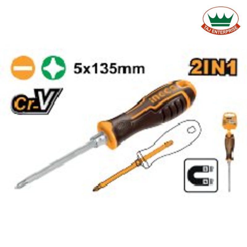 2 In 1 Screwdriver Set (PH1 + SL5, 135mm)