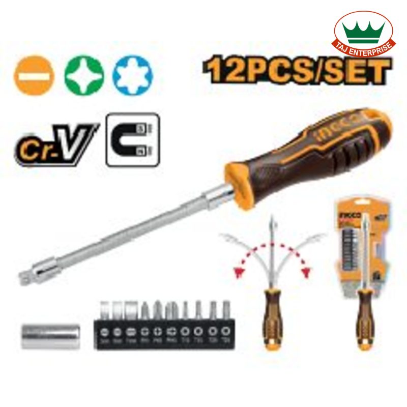 12 Pcs Flexible Shaft Screwdriver Set