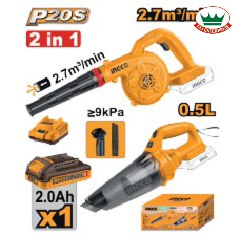 Cordless 2 Pcs Combo Kit 20V (Blower + Vacuum Cleaner)
