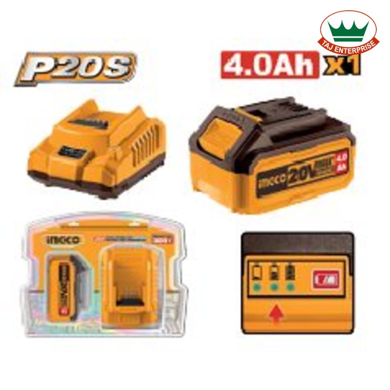 P20S Lithium-Ion Battery and Charger Kit 20V 4.0Ah