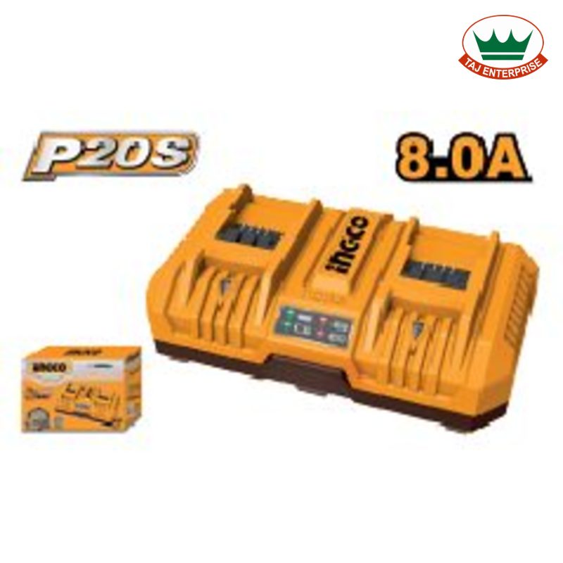 P20S Battery Charger (2-Port, 4A + 4A)