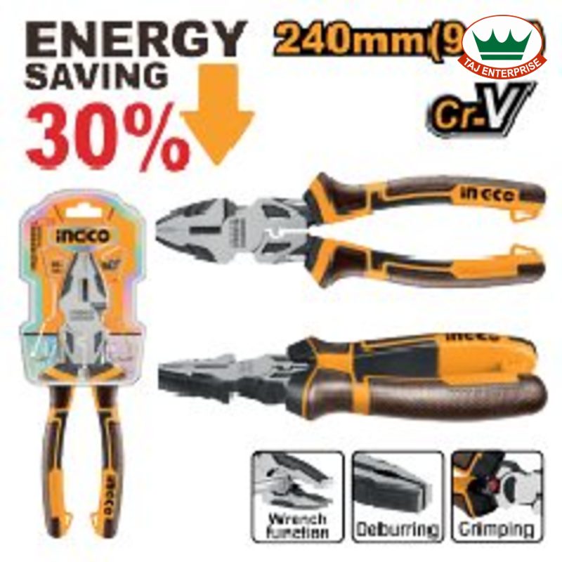 High Leverage Combination Pliers 240mm (30% Less Effort)