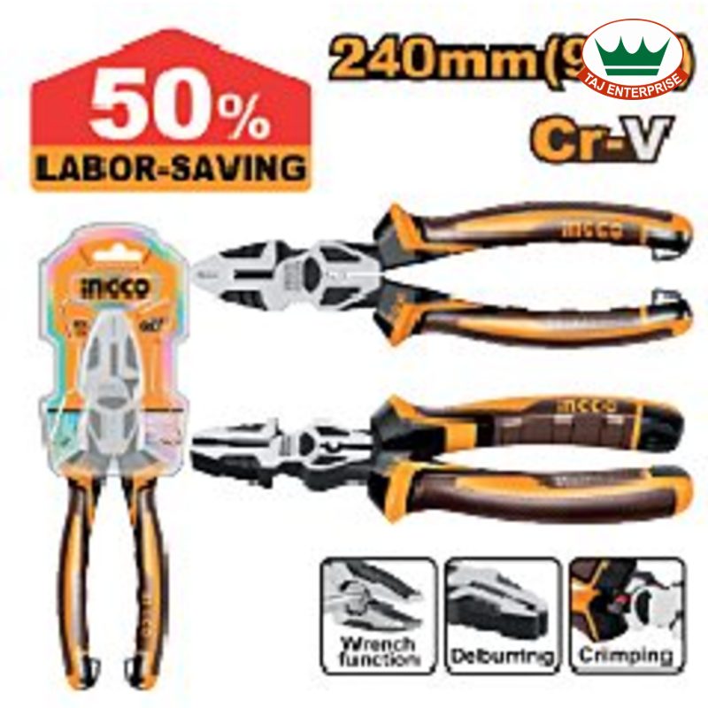 High Leverage Combination Pliers 240mm (50% Less Effort)