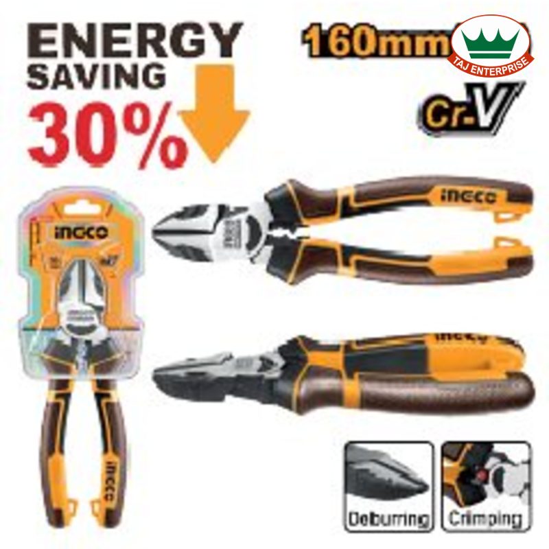 High Leverage Diagonal Cutting Pliers 160mm (30% Less Effort)