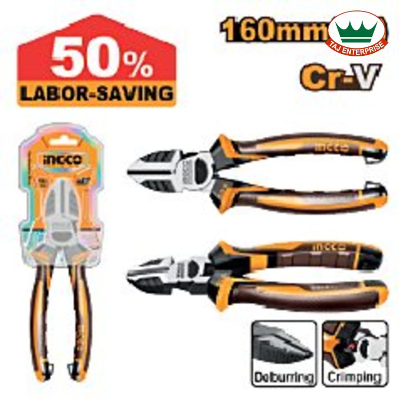 High Leverage Diagonal Cutting Pliers 160mm (50% Less Effort)