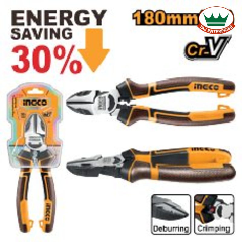 High Leverage Diagonal Cutting Pliers 180mm (30% Less Effort)