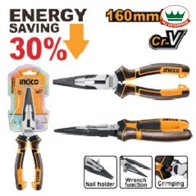 High Leverage Long Nose Pliers 160mm
