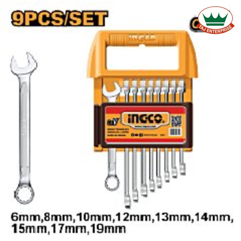 9 Pcs Combination Spanner Set