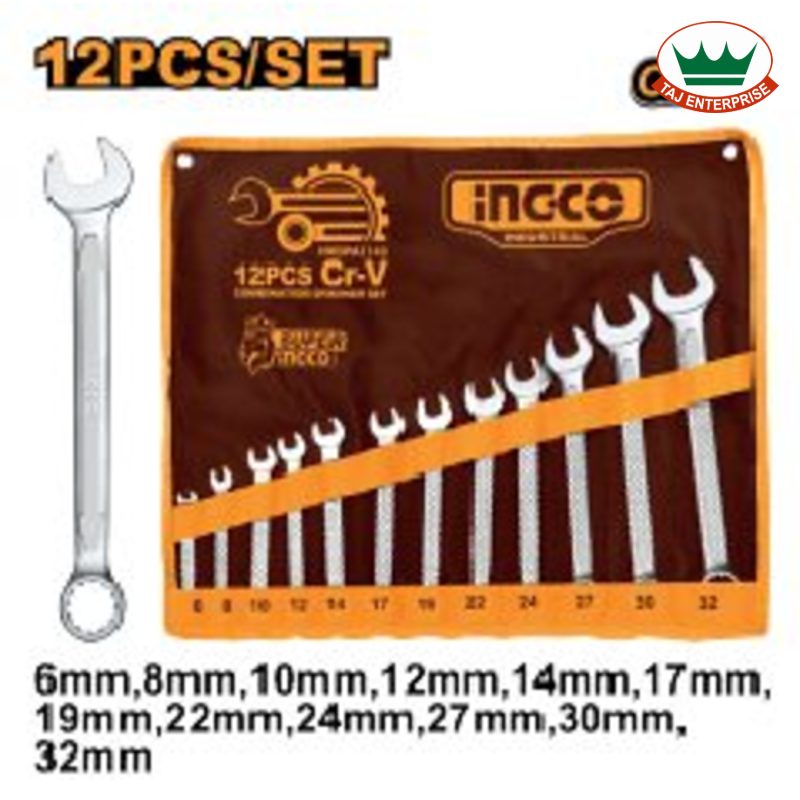12Pcs Combination Spanner Set