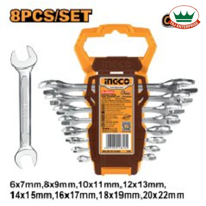 8Pcs Double Open End Spanner Set