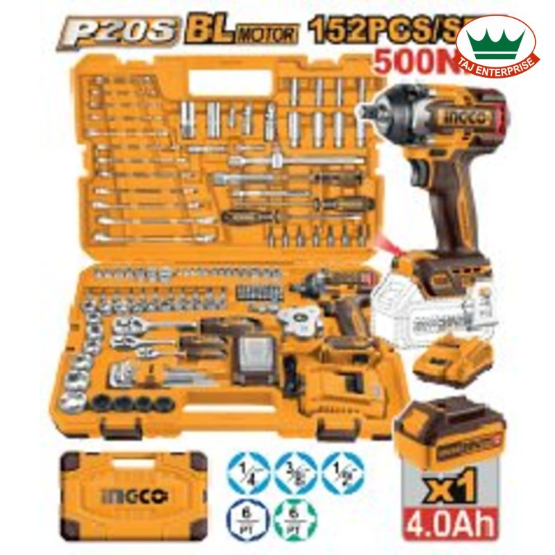 152 Pcs Cordless Impact Wrench Tools Set