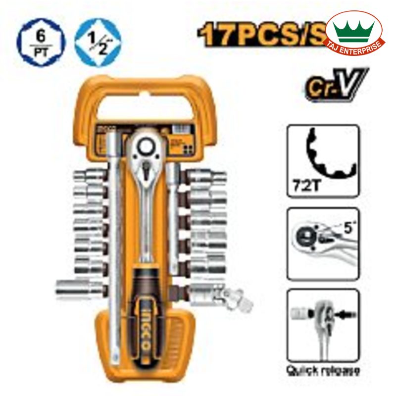 17 Pcs 1/2" Socket Set