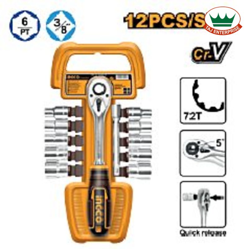 12 Pcs 3/8" Socket Set