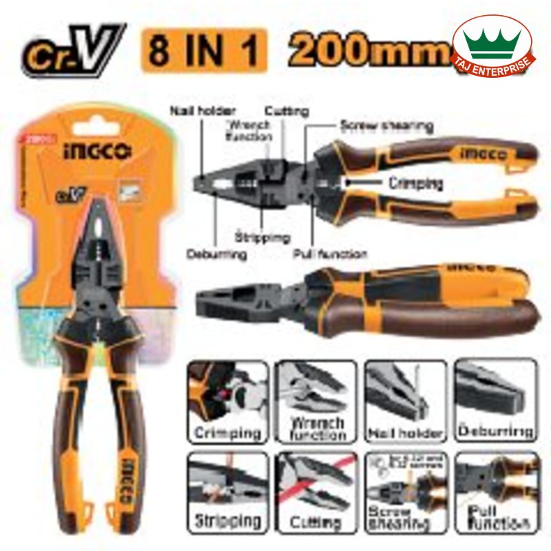 8-in-1 Multi-function Combination Pliers