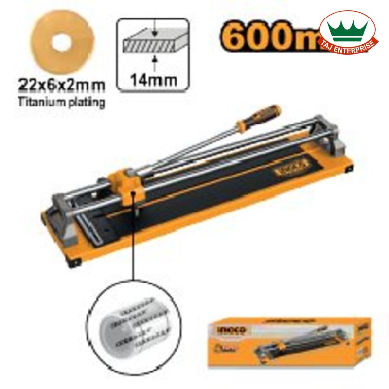 Tile Cutter 600mm (14mm Max Cut, Aluminium Sliders)