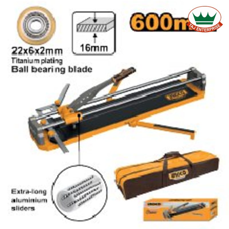 Tile Cutter 600mm (16mm Max Cut, Extra-Long Sliders)