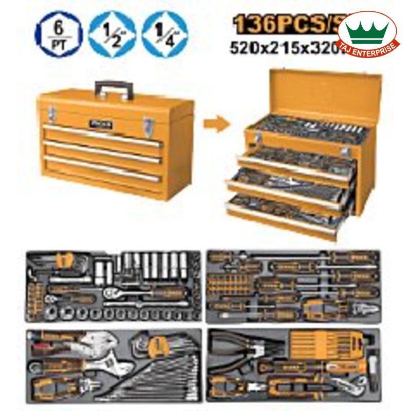 136 Pcs Tool Chest Set