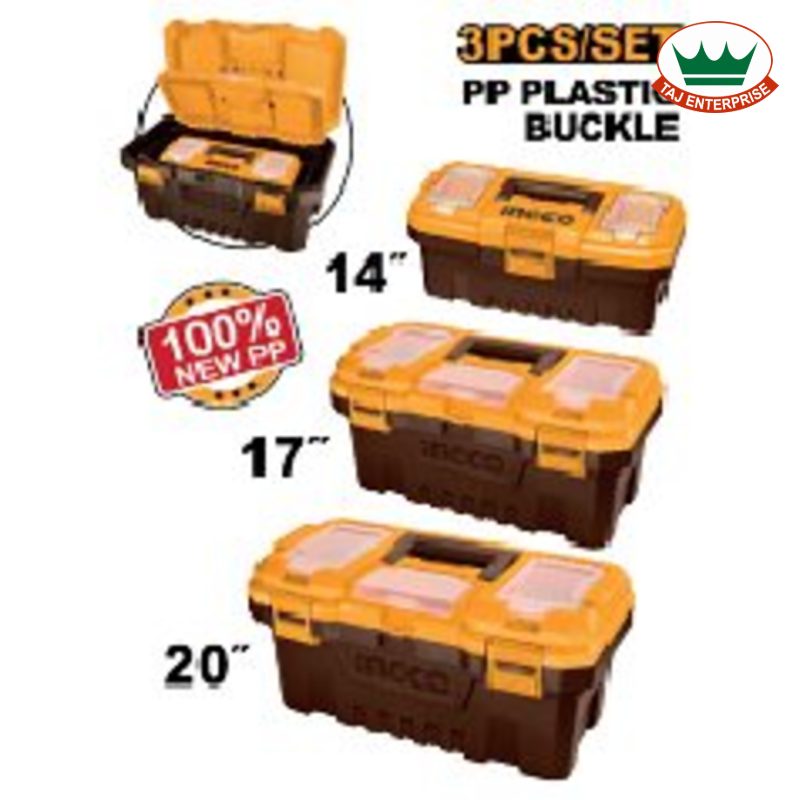 3 Pcs Plastic Tool Boxes Set
