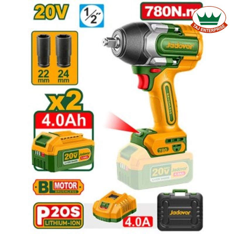 Cordless Impact Wrench 20V 780Nm 2x4.0Ah