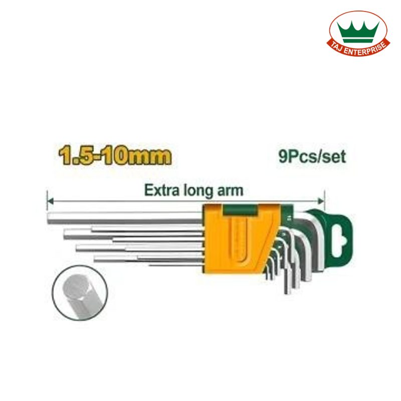 Hex Key Set (9 Pcs, Long Arm)