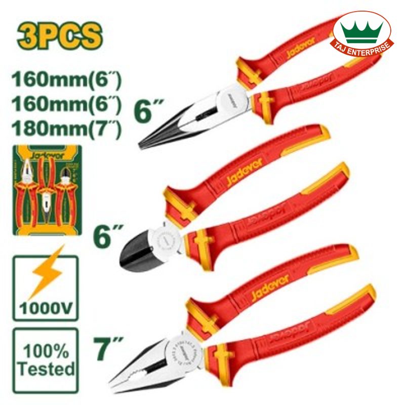 3 Pcs Insulated Pliers Set