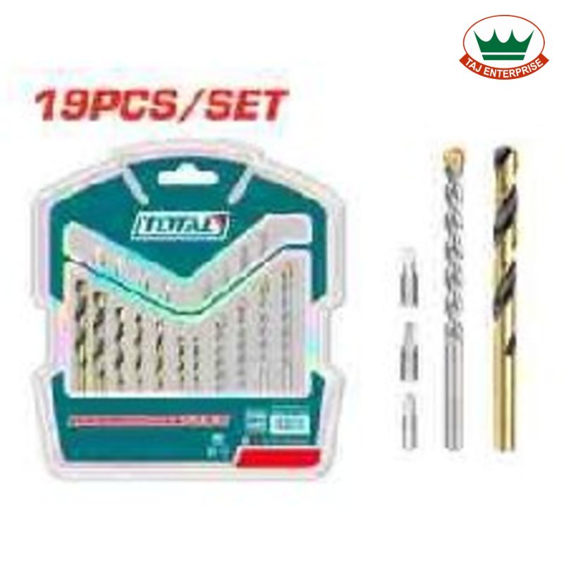 19 Pcs Drill Bits & Screwdriver Bits Set