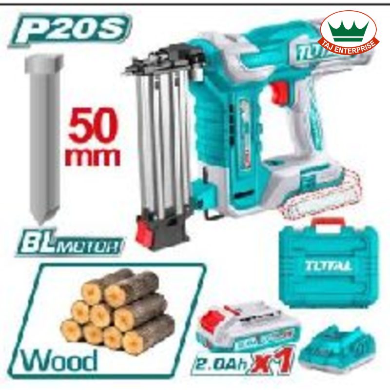 Cordless Brad Nailer 20V (F15-F50 Brushless, with Battery & Charger)