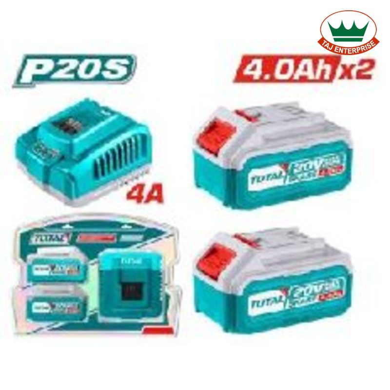 P20S Lithium-Ion Battery and Charger Kit 20V 4.0Ah (2 Batteries + Charger)