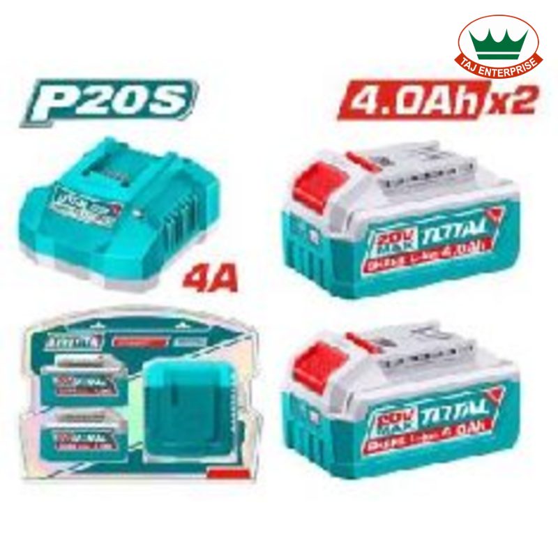 P20S Lithium-Ion Battery & Charger Kit 20V 4.0Ah (2 Batteries + 4A Charger)