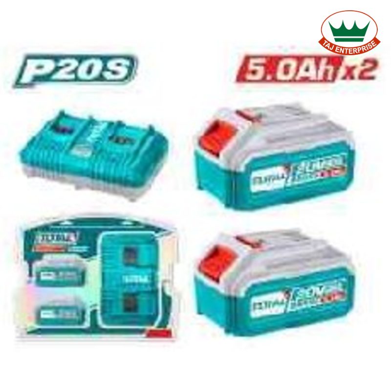 P20S Lithium-Ion Battery and Charger Kit 20V 5.0Ah (2 Batteries + 2-Port Charger)