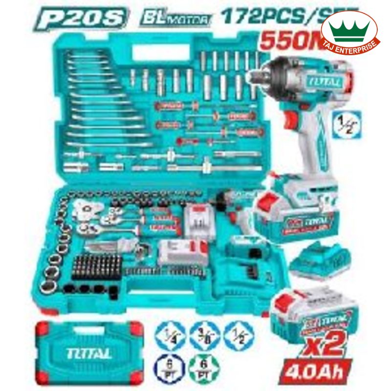172 Pcs Cordless Impact Wrench Tools Set