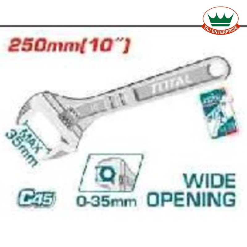 Adjustable Wrench (10", 0-35mm)