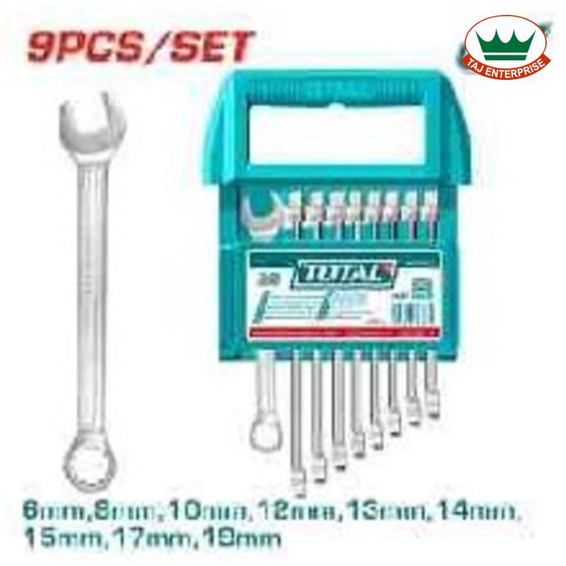 9 Pcs Combination Spanner Set