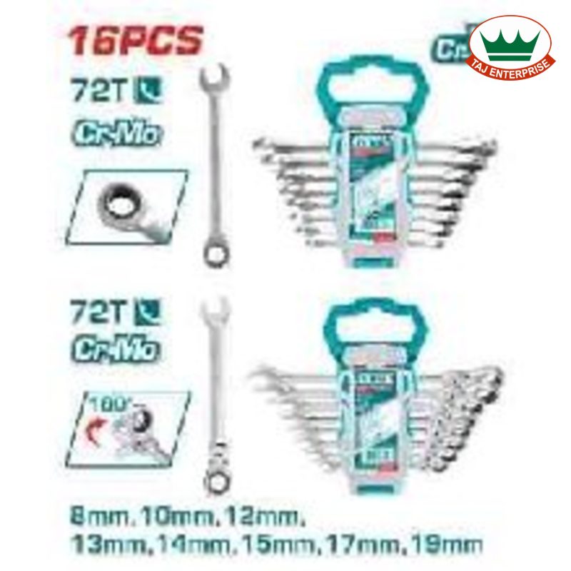 16 Pcs Ratchet Spanner Set