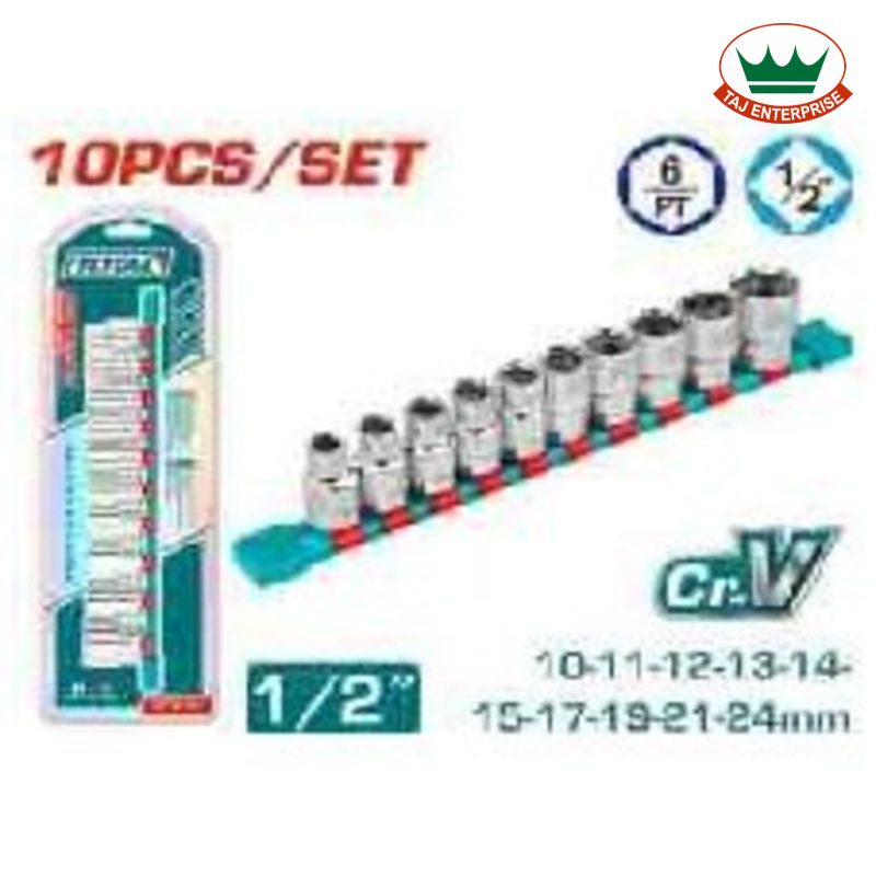 10 Pcs 1/2" Socket Set