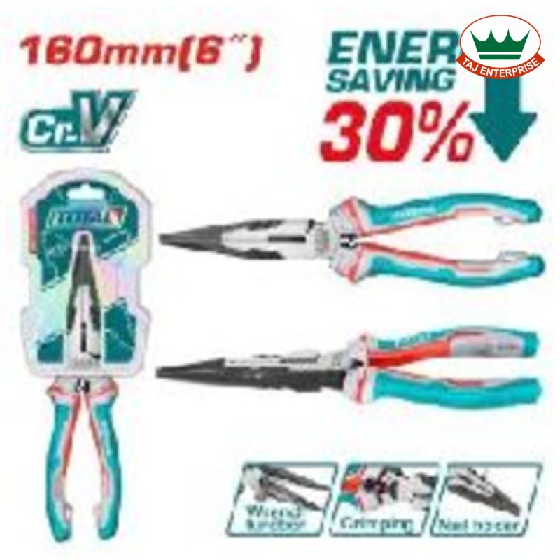 High Leverage Long Nose Pliers 6"