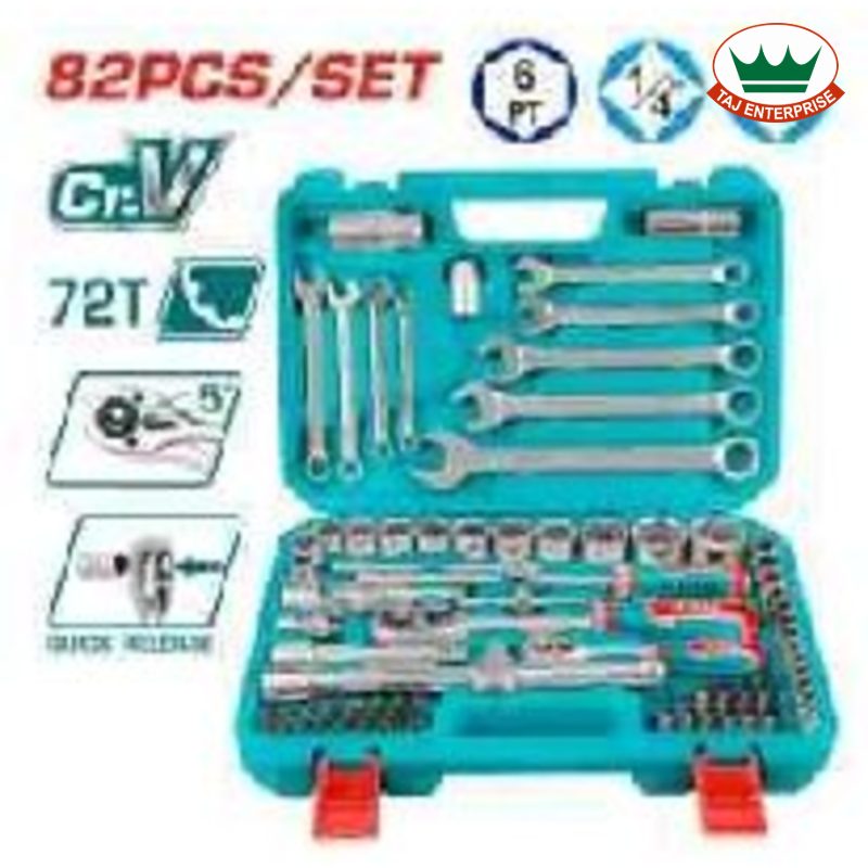 82 Pcs 1/4"&1/2" Socket Set