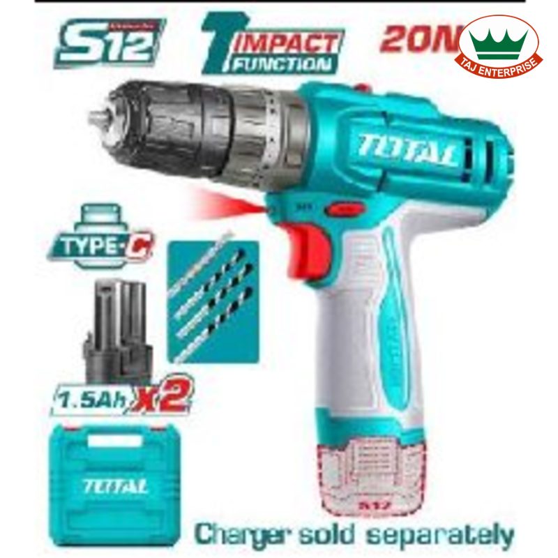 Cordless Impact Drill 12V 20Nm 2x1.5Ah