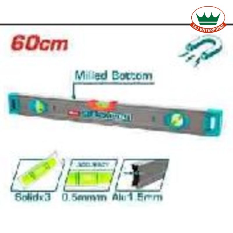 Spirit Level with Powerful Magnets 60cm