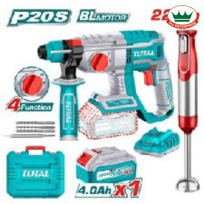 Cordless 2 Pcs Combo Kit 20V (Rotary Hammer + Hand Blender)