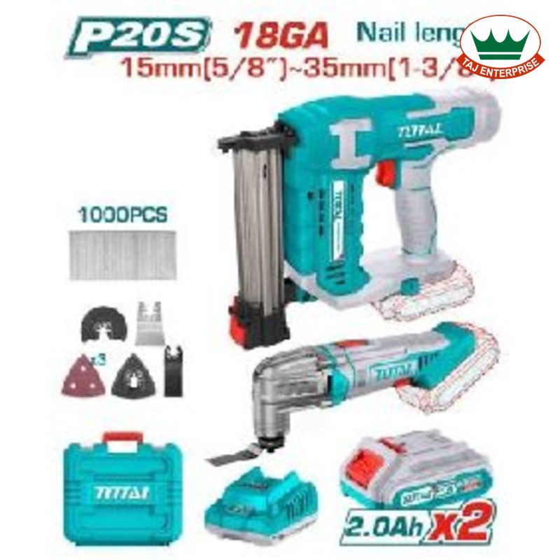 Cordless 2 Pcs Combo Kit 20V (Brad Nailer + Multi-Tool)