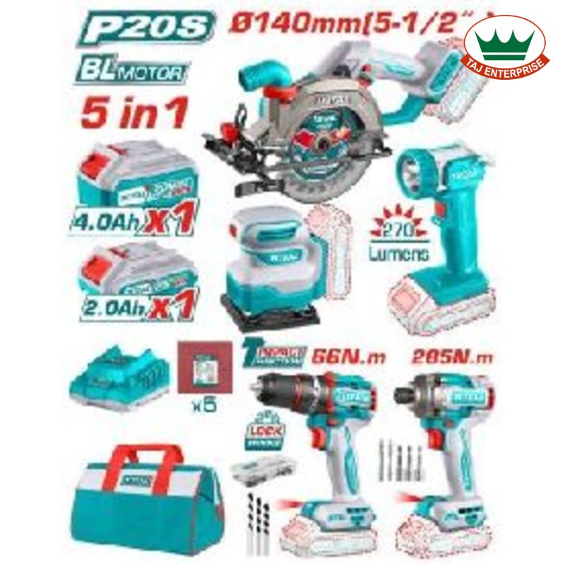 Cordless 5 Pcs Combo Kit