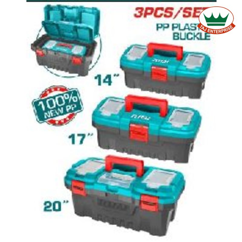 3 Pcs Plastic Tool Boxes Set