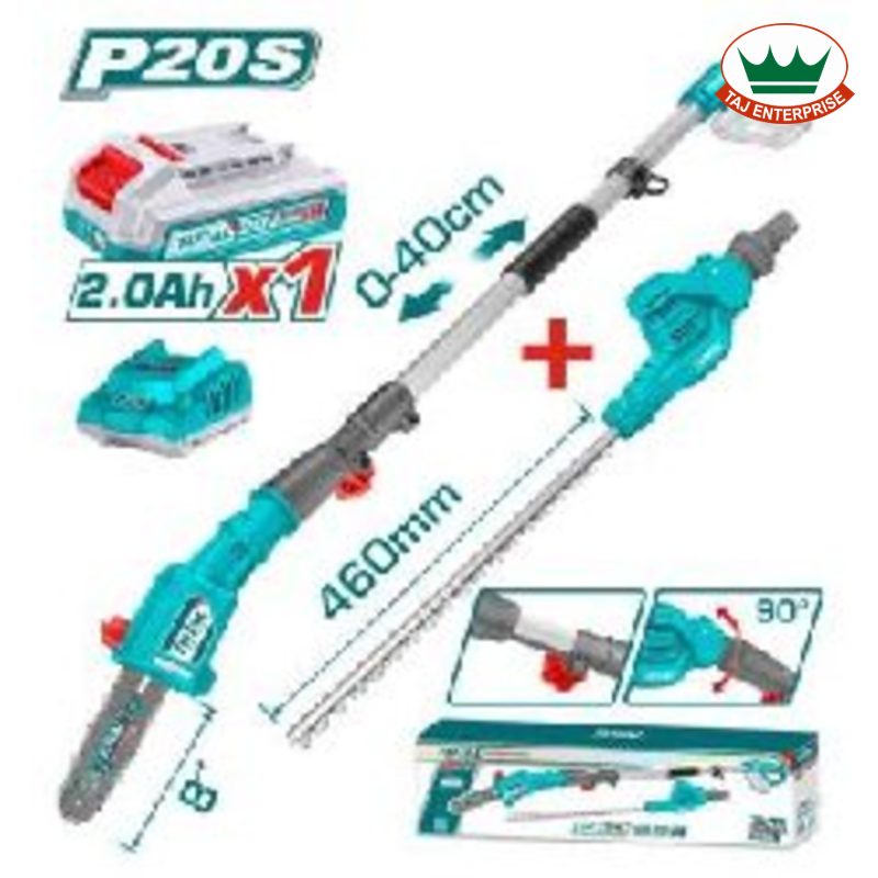 Cordless Pole Saw with Pole Hedge Trimmer