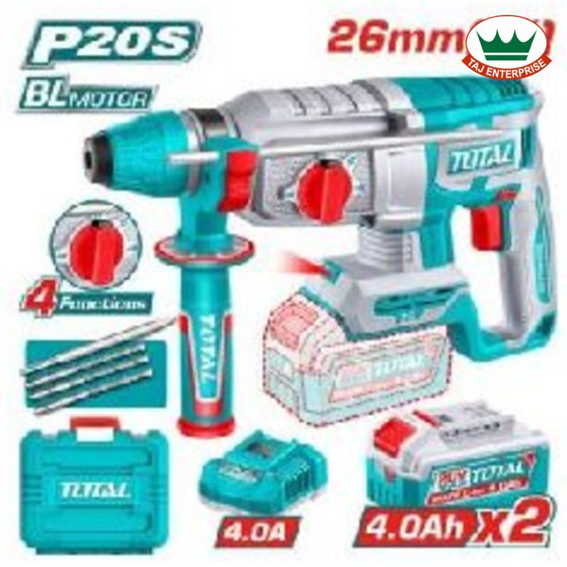 Cordless Rotary Hammer 20V 2.5J 2x4.0Ah