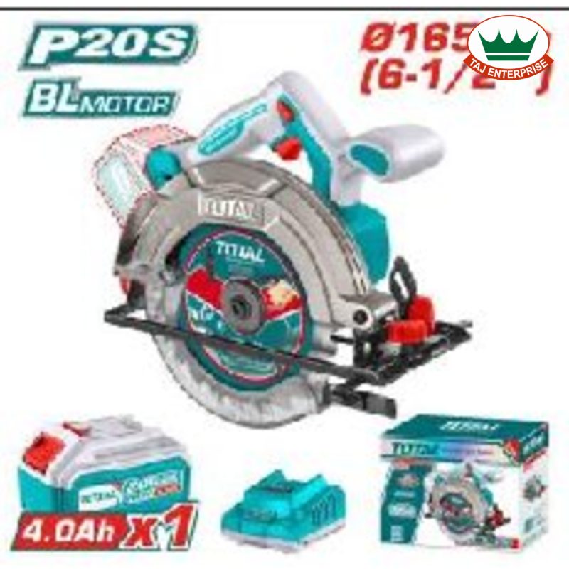 Cordless Circular Saw 20V (165mm, with Battery & Charger)