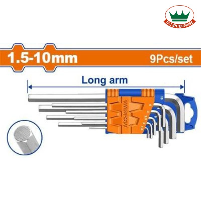 9 Pcs Hex Key Set (Long Arm)