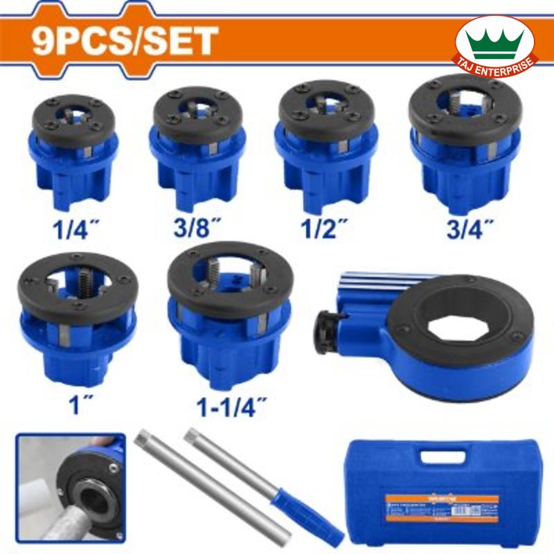 9 Pcs Pipe Threading Set