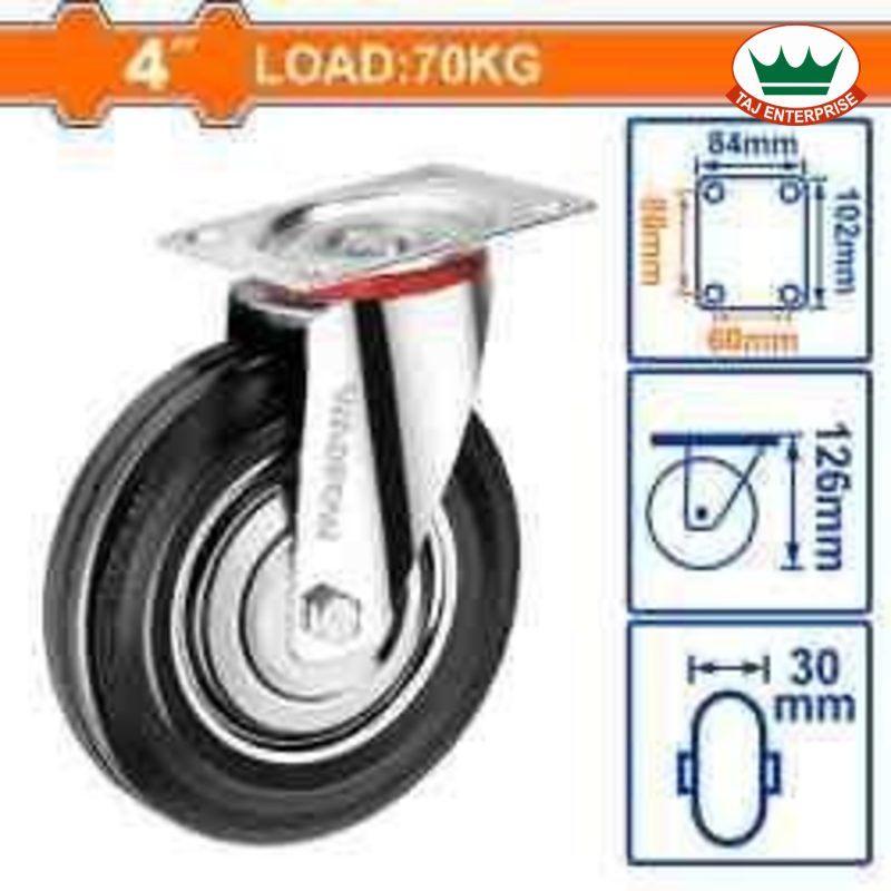 Caster Wheel 4" Swivel (Rubber Wheel)